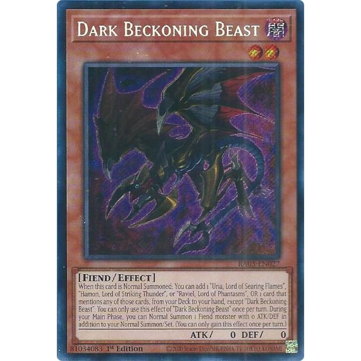 Image for Dark Beckoning Beast (Secret Rare) (RA03-EN027) - YuGiOh
