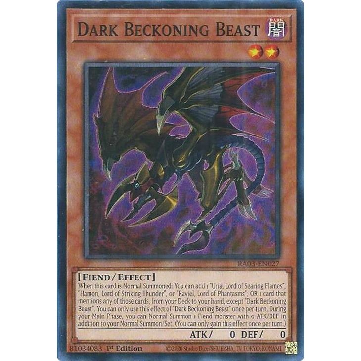 Image for Dark Beckoning Beast (RA03-EN027) - YuGiOh