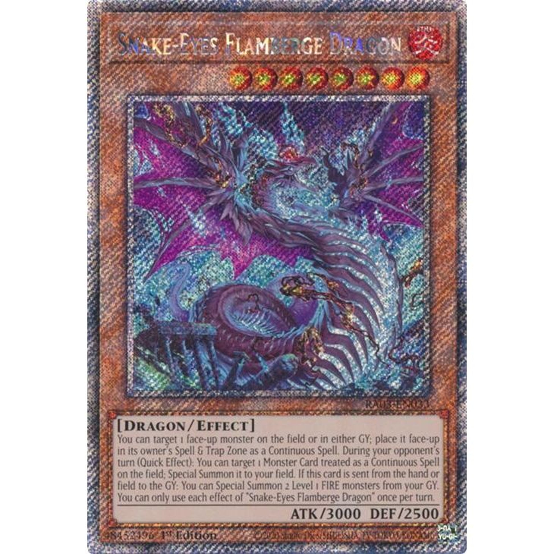 Image for Snake-Eyes Flamberge Dragon (Platinum Secret Rare) (RA03-EN033) - YuGiOh