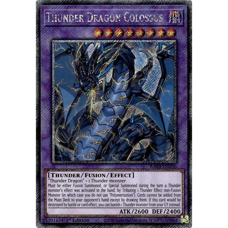 Image for Thunder Dragon Colossus (Platinum Secret Rare) (RA03-EN036) - YuGiOh