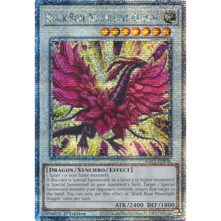 Image for Black Rose Moonlight Dragon (Quarter Century Secret Rare) (RA03-EN038) - YuGiOh