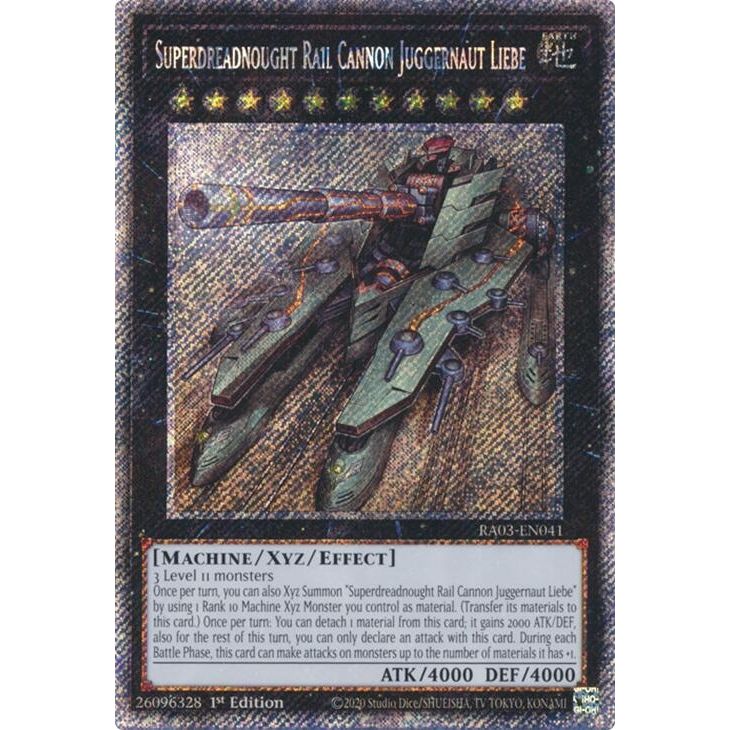 Image for Superdreadnought Rail Cannon Juggernaut Liebe (Platinum Secret Rare) (RA03-EN041) - YuGiOh