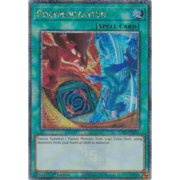 Image for Polymerization (B) (HERO Art) (Quarter Century Secret Rare) (RA03-EN051) - YuGiOh