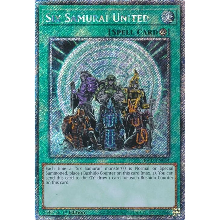 Image for Six Samurai United (Platinum Secret Rare) (RA03-EN054) - YuGiOh
