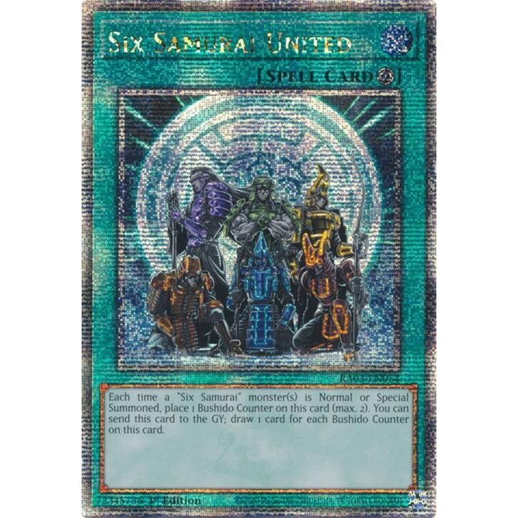 Image for Six Samurai United (Quarter Century Secret Rare) (RA03-EN054) - YuGiOh