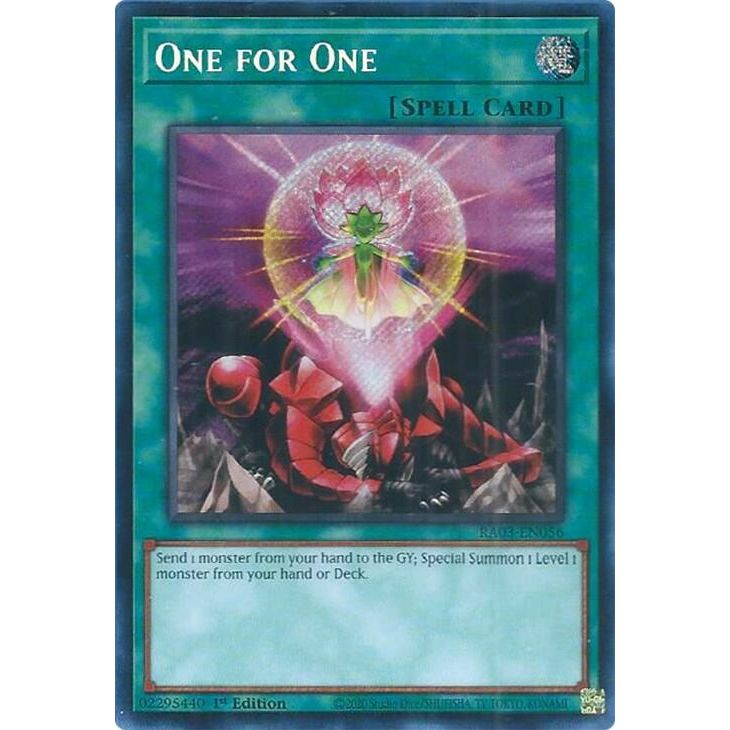 Image for One for One (Secret Rare) (RA03-EN056) - YuGiOh