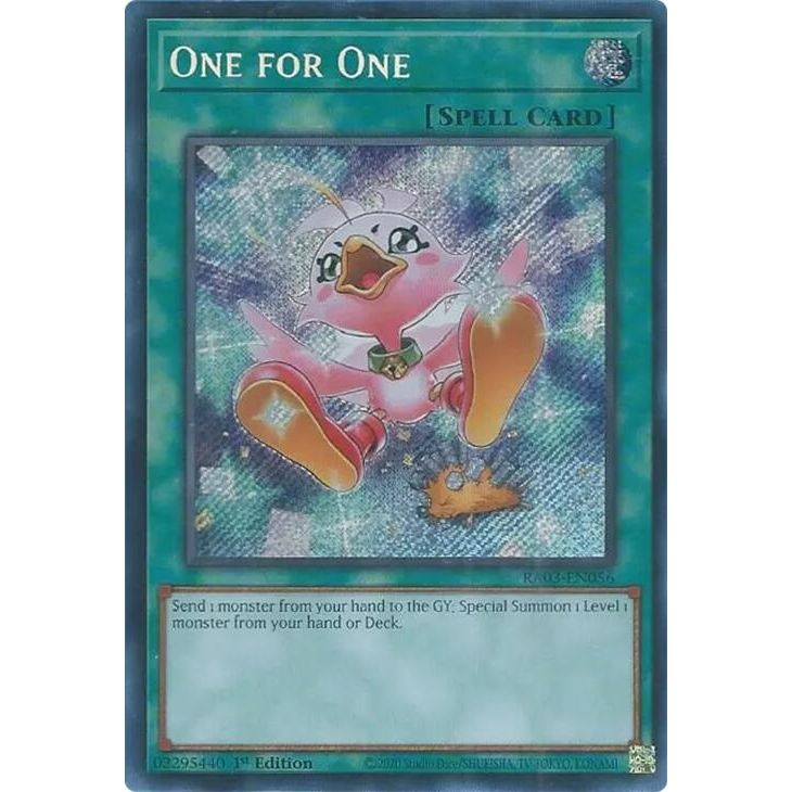 Image for One for One (Alternate Art) (Secret Rare) (RA03-EN056) - YuGiOh