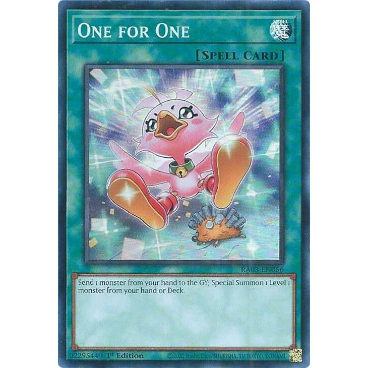 Image for One for One (Alternate Art) (RA03-EN056) - YuGiOh