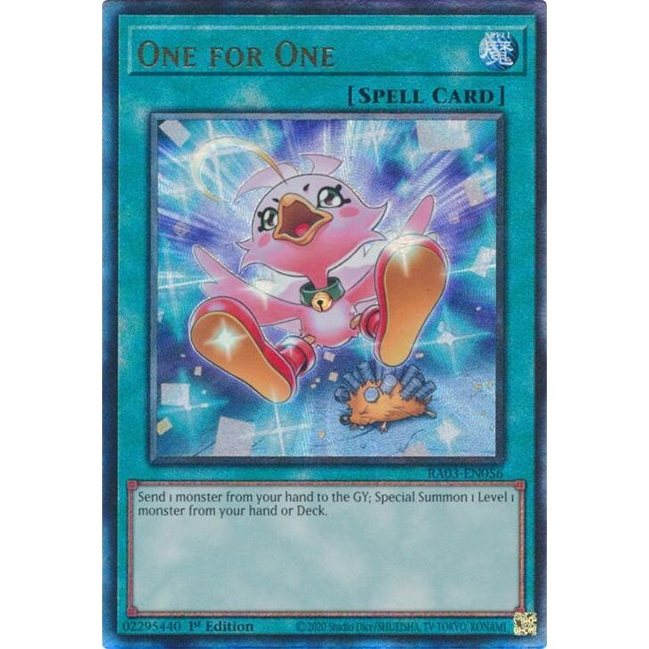 Image for One for One (Alternate Art) (PUR) (RA03-EN056) - YuGiOh