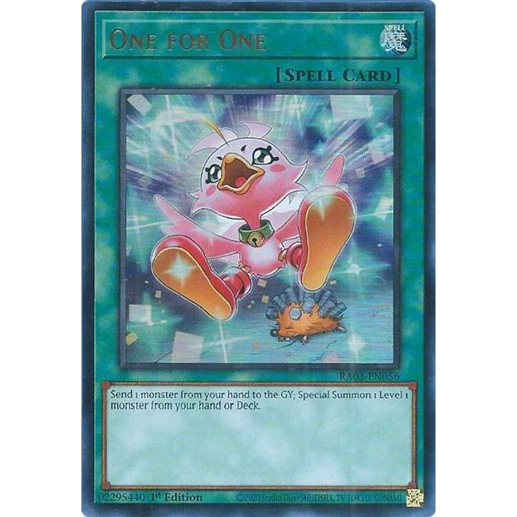 Image for One for One (Alternate Art) (UR) (RA03-EN056) - YuGiOh