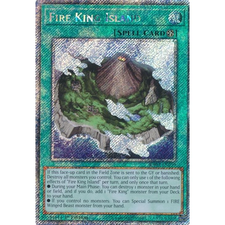 Image for Fire King Island (Platinum Secret Rare) (RA03-EN059) - YuGiOh