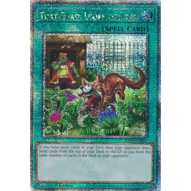 Image for That Grass Looks Greener (Quarter Century Secret Rare) (RA03-EN063) - YuGiOh