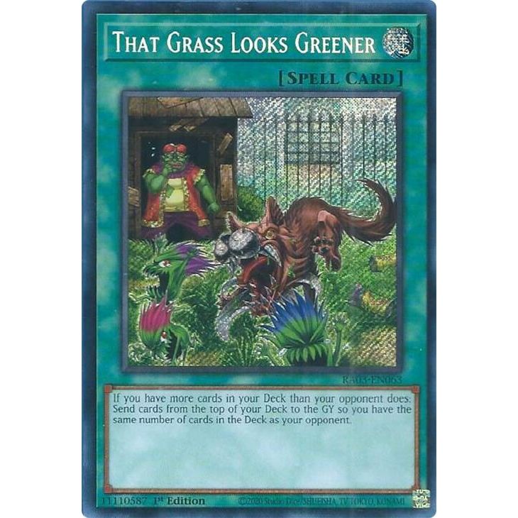 Image for That Grass Looks Greener (Secret Rare) (RA03-EN063) - YuGiOh