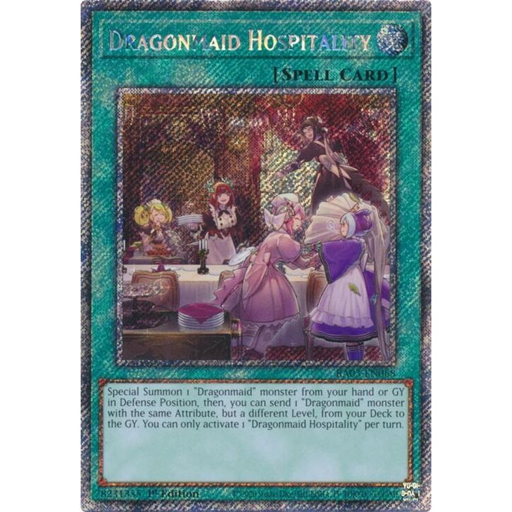 Image for Dragonmaid Hospitality (Platinum Secret Rare) (RA03-EN068) - YuGiOh