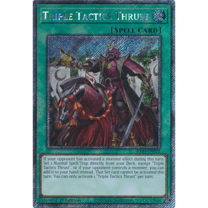 Image for Triple Tactics Thrust (Platinum Secret Rare) (RA03-EN072) - YuGiOh