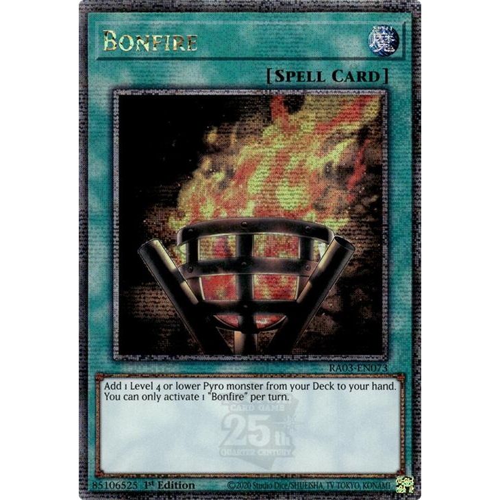 Image for Bonfire (Quarter Century Secret Rare) (RA03-EN073) - YuGiOh