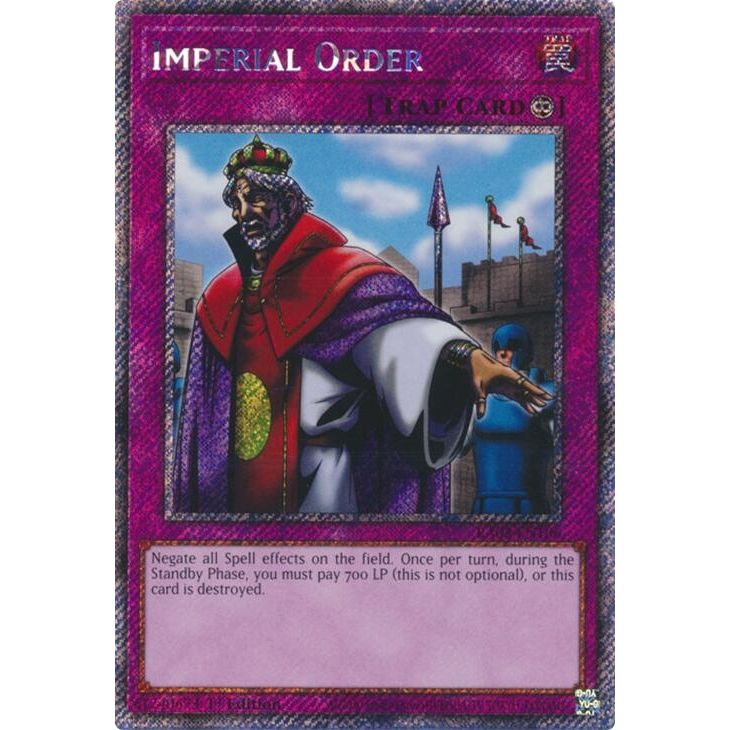 Image for Imperial Order (Platinum Secret Rare) (RA03-EN106) - YuGiOh