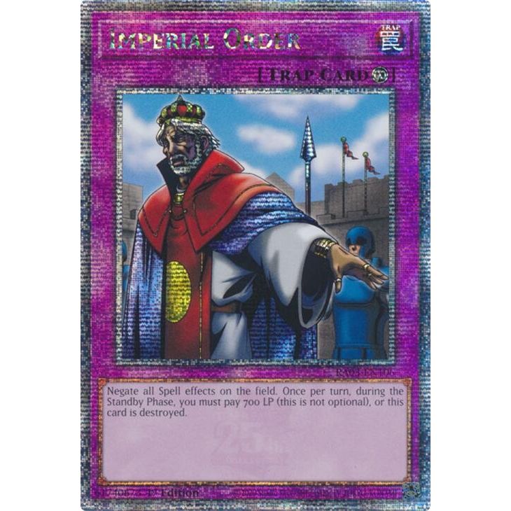 Image for Imperial Order (Quarter Century Secret Rare) (RA03-EN106) - YuGiOh