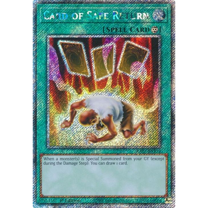 Image for Card of Safe Return (Platinum Secret Rare) (RA03-EN114) - YuGiOh