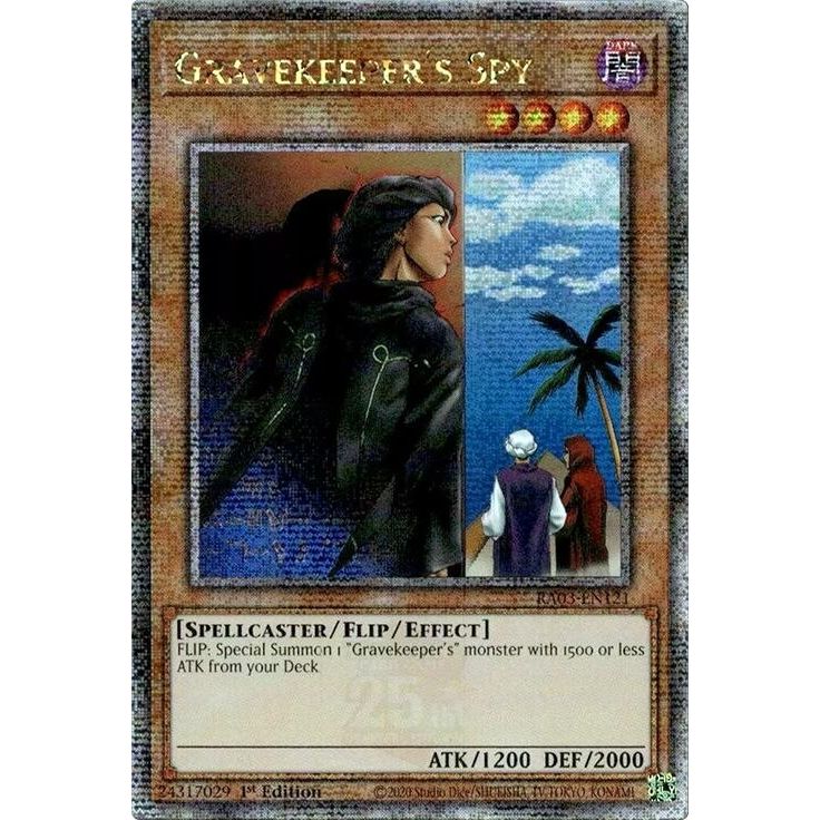 Image for Gravekeeper's Spy (Quarter Century Secret Rare) (RA03-EN121) - YuGiOh