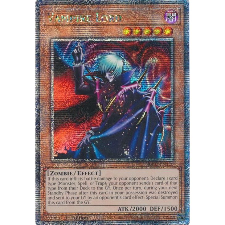 Image for Vampire Lord (Quarter Century Secret Rare) (RA03-EN128) - YuGiOh
