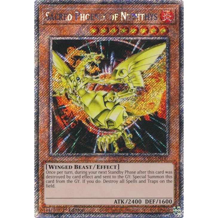 Image for Sacred Phoenix of Nephthys (Platinum Secret Rare) (RA03-EN147) - YuGiOh