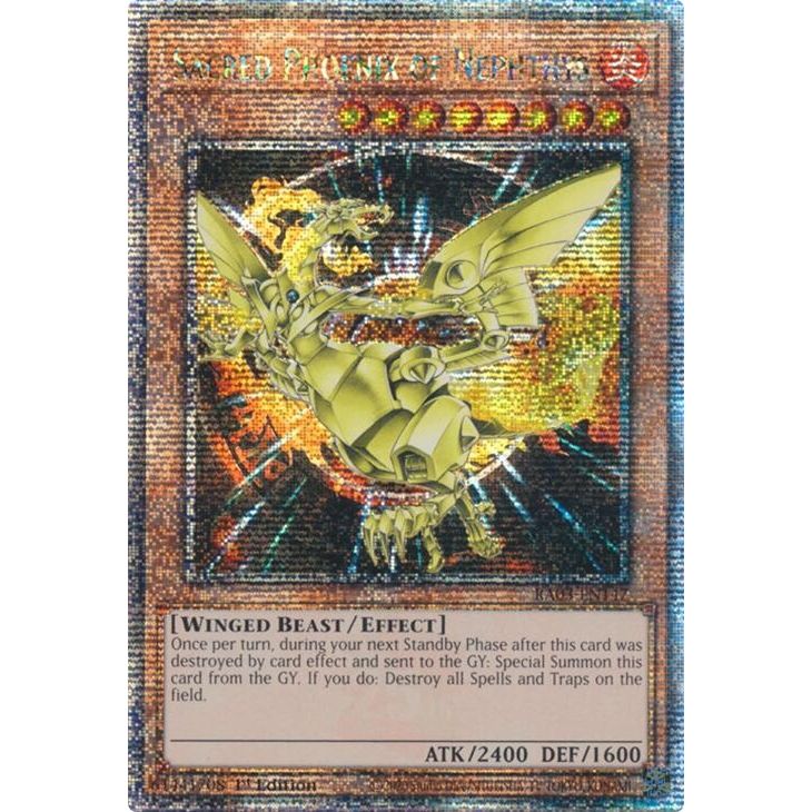 Image for Sacred Phoenix of Nephthys (Quarter Century Secret Rare) (RA03-EN147) - YuGiOh