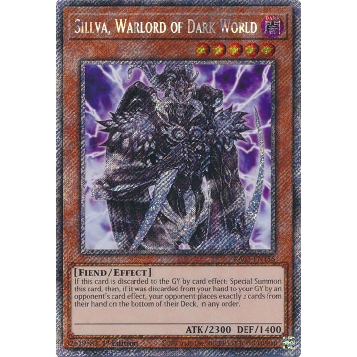 Image for Sillva, Warlord of Dark World (Platinum Secret Rare) (RA03-EN158) - YuGiOh