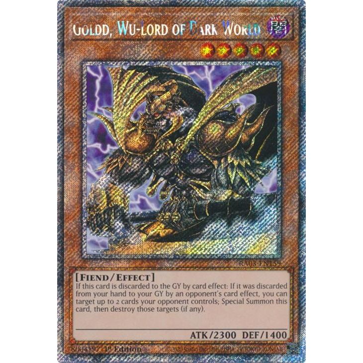 Image for Goldd, Wu-Lord of Dark World (Platinum Secret Rare) (RA03-EN159) - YuGiOh