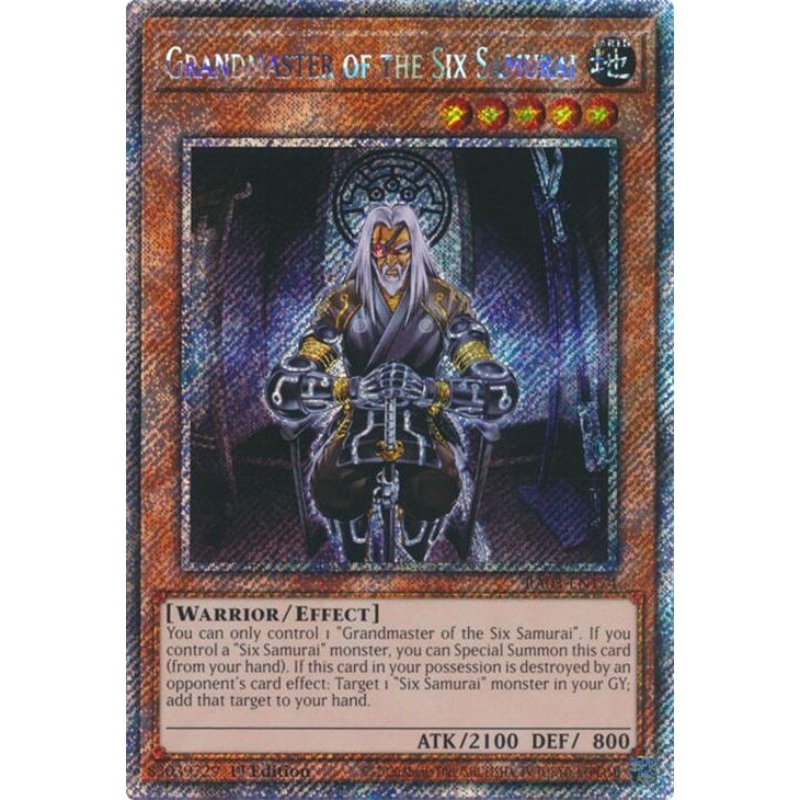 Image for Grandmaster of the Six Samurai (Platinum Secret Rare) (RA03-EN174) - YuGiOh