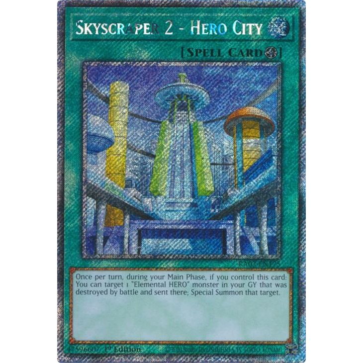 Image for Skyscraper 2 - Hero City (Platinum Secret Rare) (RA03-EN175) - YuGiOh