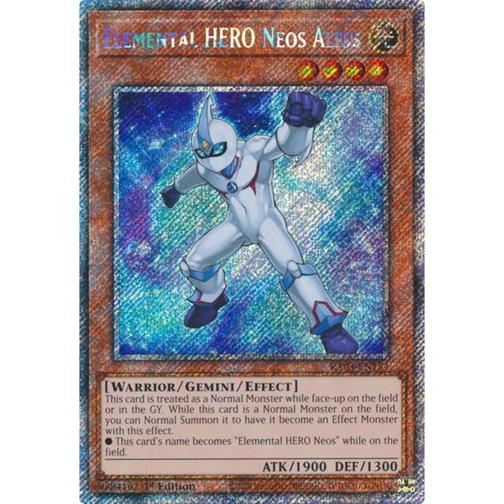 Image for Elemental HERO Neos Alius (Platinum Secret Rare) (RA03-EN184) - YuGiOh
