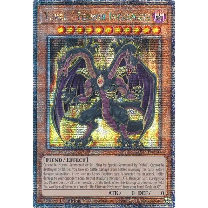 Image for Yubel - Terror Incarnate (Quarter Century Secret Rare) (RA03-EN190) - YuGiOh