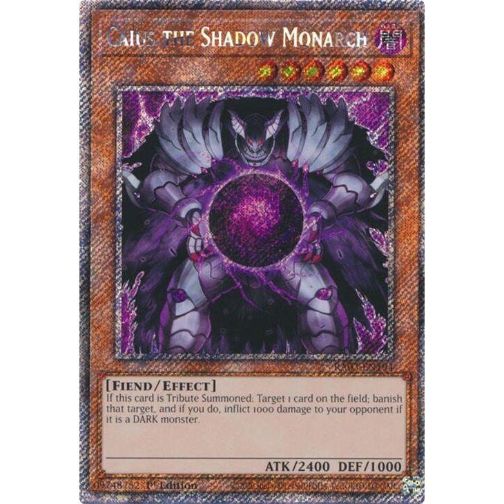 Image for Caius the Shadow Monarch (Platinum Secret Rare) (RA03-EN194) - YuGiOh