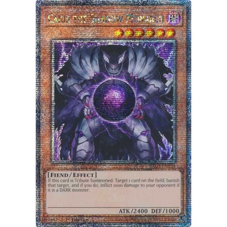 Image for Caius the Shadow Monarch (Quarter Century Secret Rare) (RA03-EN194) - YuGiOh