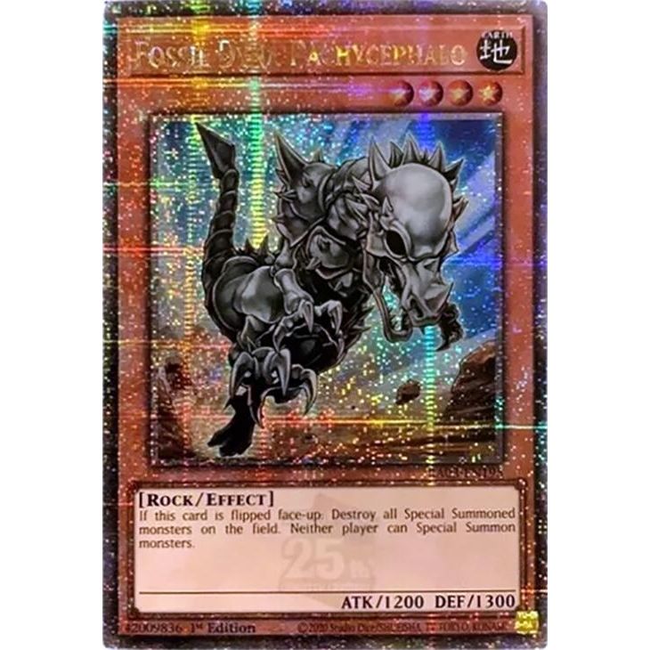 Image for Fossil Dyna Pachycephalo (Quarter Century Secret Rare) (RA03-EN195) - YuGiOh