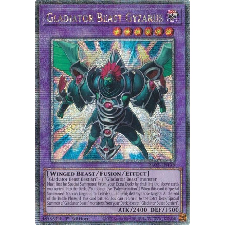 Image for Gladiator Beast Gyzarus (Quarter Century Secret Rare) (RA03-EN198) - YuGiOh