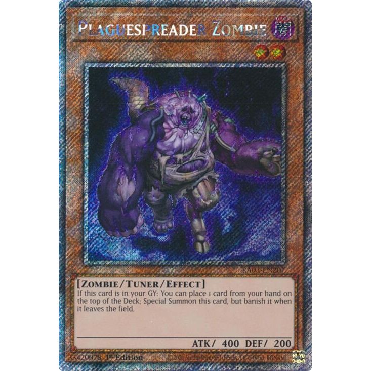 Image for Plaguespreader Zombie (Platinum Secret Rare) (RA03-EN207) - YuGiOh