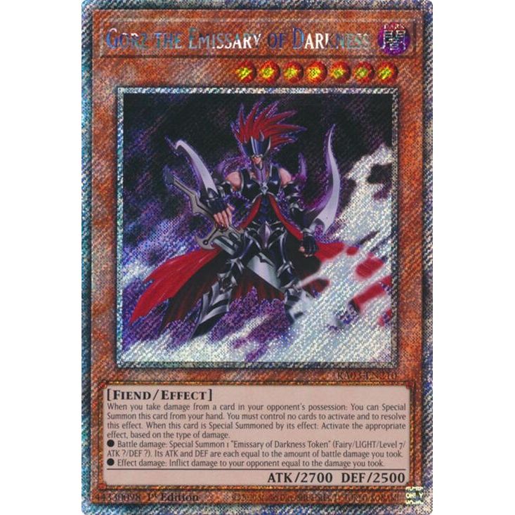 Image for Gorz the Emissary of Darkness (Platinum Secret Rare) (RA03-EN210) - YuGiOh