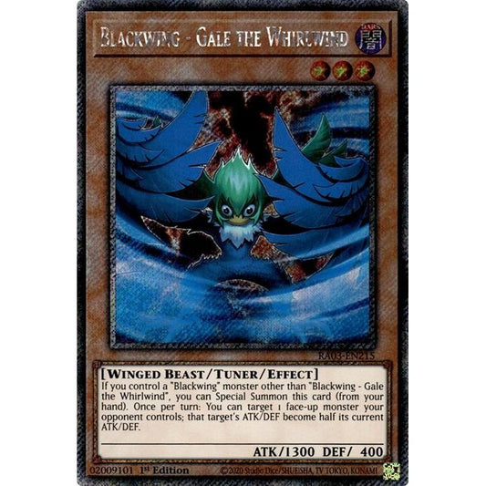 Image for Blackwing - Gale the Whirlwind (Platinum Secret Rare) (RA03-EN215) - YuGiOh
