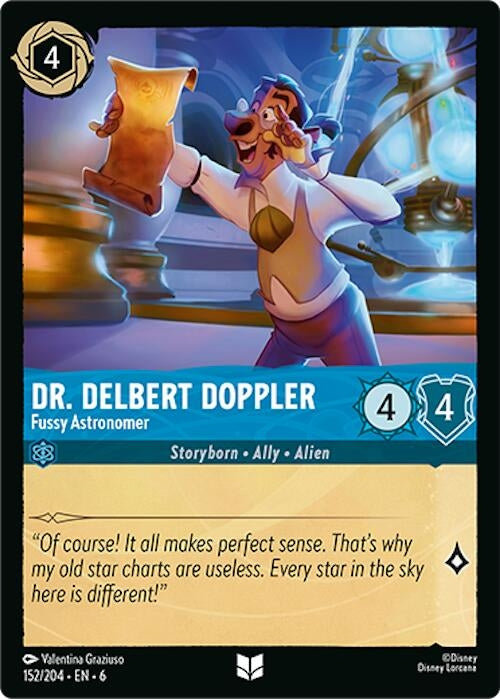 Image for Dr. Delbert Doppler - Fussy Astronomer (152/204) (6) - Disney Lorcana