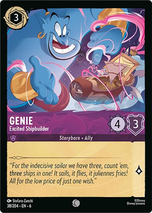 Image for Genie - Excited Shipbuilder (38/204) (6) - Disney Lorcana