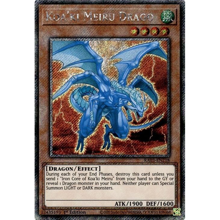Image for Koa'ki Meiru Drago (Platinum Secret Rare) (RA03-EN218) - YuGiOh
