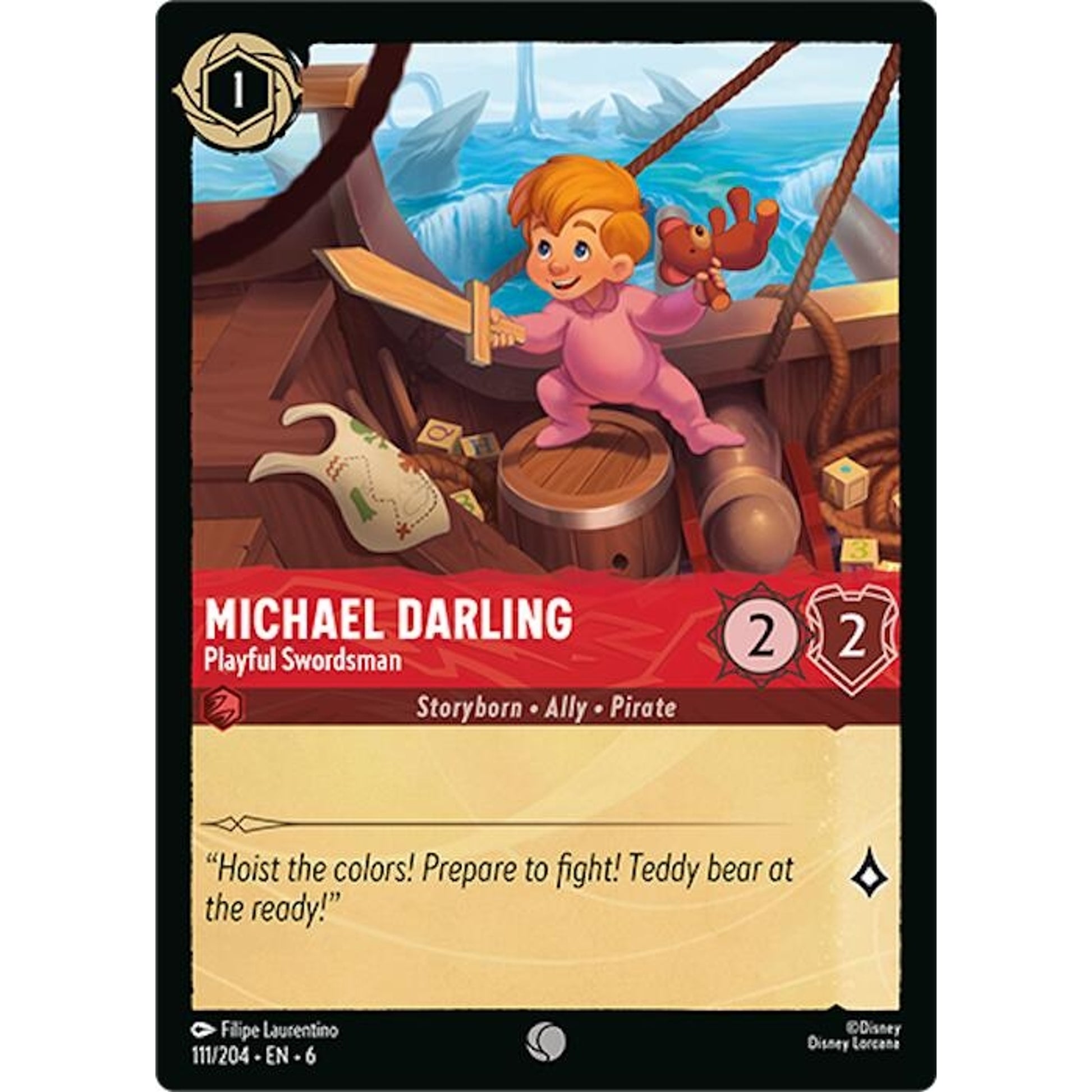 Image for Michael Darling - Playful Swordsman (111/204) (6) - Disney Lorcana