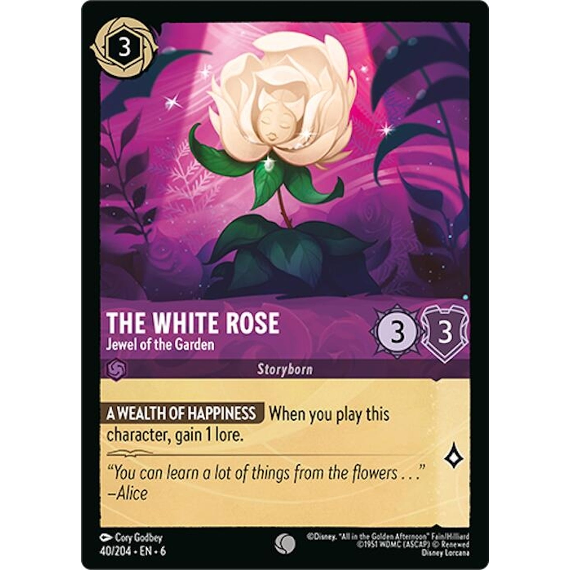 Image for The White Rose - Jewel of the Garden (40/204) (6) - Disney Lorcana