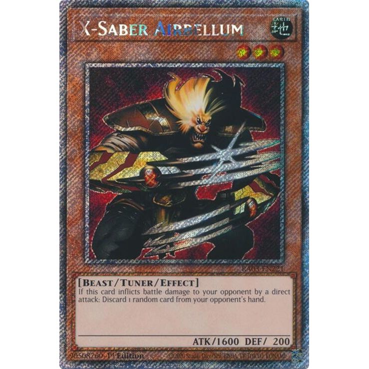 Image for X-Saber Airbellum (Platinum Secret Rare) (RA03-EN221) - YuGiOh