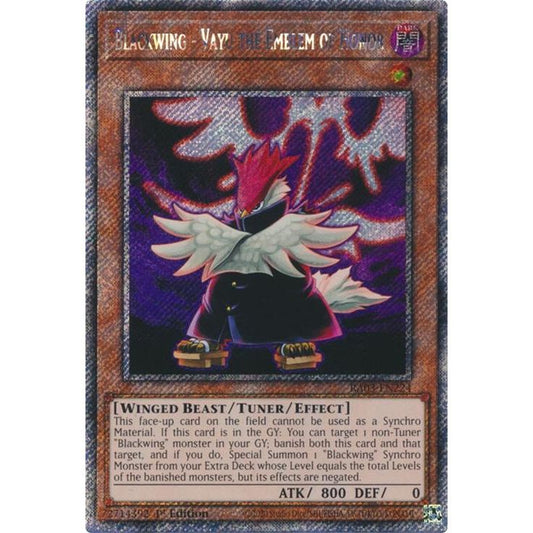 Image for Blackwing - Vayu the Emblem of Honor (Platinum Secret Rare) (RA03-EN224) - YuGiOh