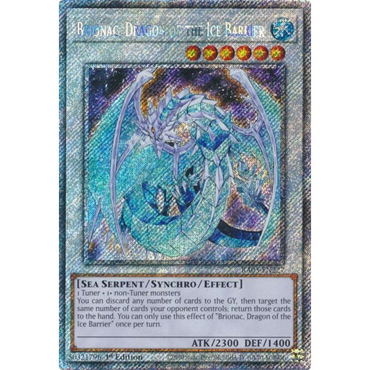 Image for Brionac, Dragon of the Ice Barrier (Platinum Secret Rare) (RA03-EN227) - YuGiOh