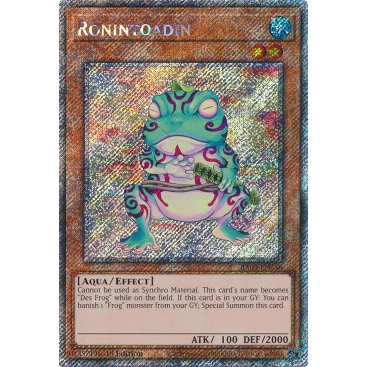 Image for Ronintoadin (Platinum Secret Rare) (RA03-EN236) - YuGiOh