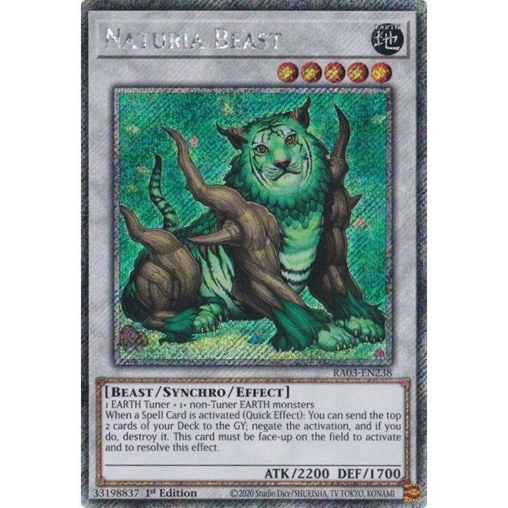 Image for Naturia Beast (Platinum Secret Rare) (RA03-EN238) - YuGiOh
